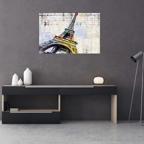 Obraz - Digitálne umenie Eiffelovej veže (90x60 cm)