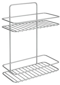 Nástenná rohová kúpeľňová polička s dvoma poschodiami Metaltex Ref