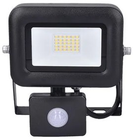 SOLIGHT LED reflektor PRO 20W/230V/1700Lm/5000K/120°/IP44, čierny so senzorom