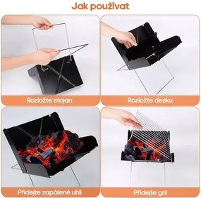 Home & Marker Skladací prenosný gril - GRILLOMATE