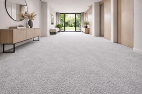 Lano, Metrážny koberec Aura 860, na mieru, šíře 4m,5m, šedá, ab (mriežka), chodba / predsieň