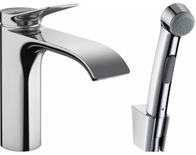 Hansgrohe Vivenis - Páková umývadlová batéria s ručnou sprchou Bidette a sprchovou hadicou 160 cm, chróm 75210000