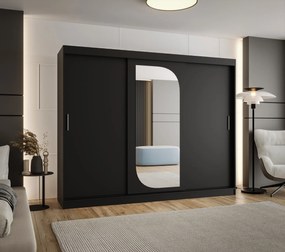 Šatníková skriňa 250 cm Lulu (čierna). Akcia -20%. Vlastná spoľahlivá doprava až k Vám domov. 1125987