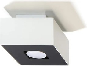 Stropné svietidlo Mono 1, 1x biele/čierne kovové tienidlo