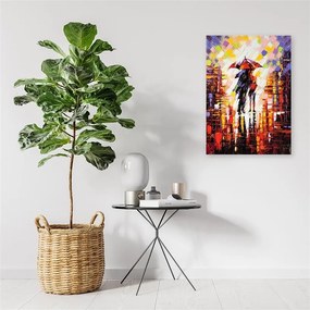 Gario Obraz na plátne Pár v daždi pod dáždnikom Rozmery: 40 x 60 cm