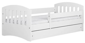Kocot kids Detská posteľ Classic I biela, varianta 80x140, bez šuplíků, s matrací