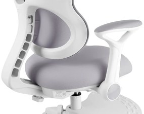 Detská rastúca stolička Neoseat JUNI 006 — látka, prateľný poťah, sivá