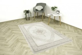 Koberec Allora Plus F344A Ornament, krémový / strieborný