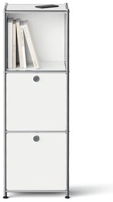 Kovová komoda »CN3 Slim Line« s 2 výklopnými priečinkami, biela