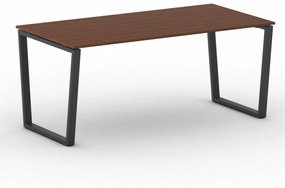 Kancelársky stôl PRIMO IMPRESS, čierna podnož, 1800 x 900 mm, čerešňa