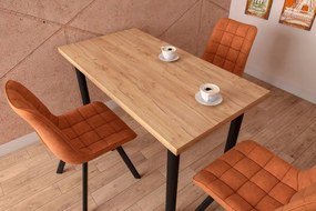 Vintino Jedálenský stôl LUNARO 128 × 67 cm – dub zlatý craft / čierny