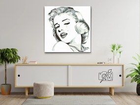 Gario Diamantové maľovanie Marilyn Monroe portrét Rozmery: 50 x 50 cm, Rámovanie: S vnútorným rámom, Diamanty: Štvorcové