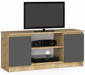 Stolík pod TV RTV 120 2D 1P dub artisan / sivý