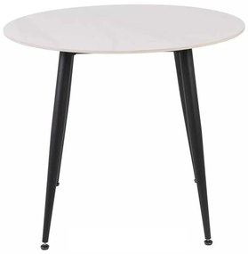 Jedálenský stôl Rion - priemer 90 cm, mramor / čierna