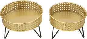 Sada 2 ks stojanů na květiny Bossy zlatá