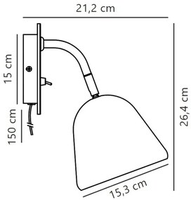 Nordlux - Nástenné bodové svietidlo FLEUR 1xE14/15W/230V