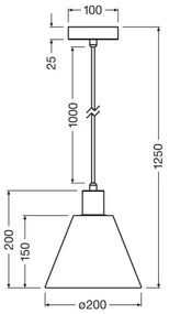 Ledvance - Luster na lanku DECOR RAFFIA 1xE27/15W/230V rafia