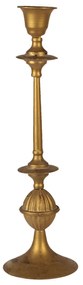 Kovový zlatý sviecen s patinou Lyric - Ø 15*53 cm