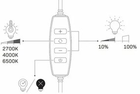 LED Stmievateľná lampa so statívom a držiakom na vlogovanie LED/15W/5V 2700-6500K