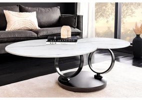 Konferenčný stôl otočný 46356 Rings 80-135x80cm Ceramik  - Komfort-nábytok
