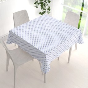 Biante Bavlnený štvorcový obrus Sandra SA-266 Modré hviezdičky na bielom 90x90 cm