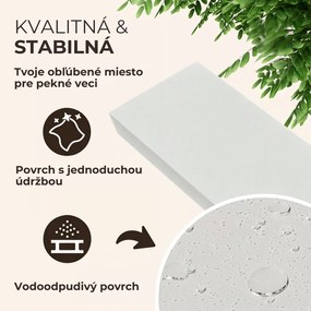 Nástenná polica FIGO + konzola, 70cm, biela Casaria