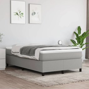 Boxspring posteľ s matracom bledosivá 120x200 cm látka 3144407