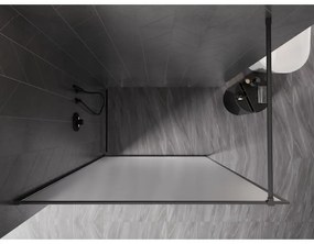 Mexen, Mexen Kioto-XF sprchová stena s rámom 70 x 202 cm, matná 10 mm, pištoľovo sivá kartáčovaná - 800-070-104-66-30-X