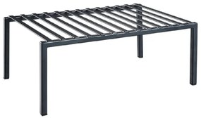 VILDE Prídavná odolná a pevná polica, čierny kov VILDE, 33x21x14