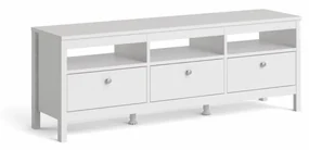 Biely TV stolík SALOMO s 3 zásuvkami
