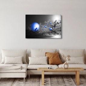 Obraz tmavo modrých gulí (90x60 cm)