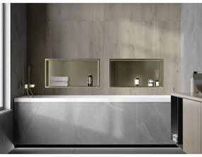 Mexen X-Wall-R, polička na zapustenie na obklad s golierom 60 x 30 cm, zlatá lesklá, 1950603010