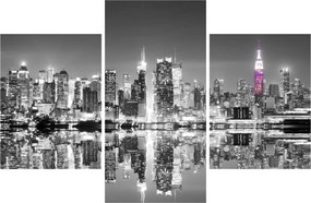 Obrázok - New York a fialový mrakodrap (90x60 cm)