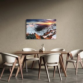 Obraz - Zimná horská panoráma (90x60 cm)