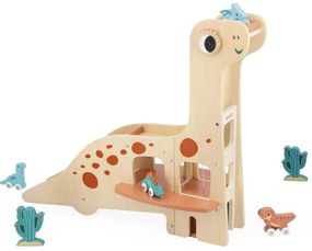 Drevená dinosauria garáž