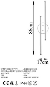 LED nástenné svietidlo v zlatej farbe Umut – Opviq lights