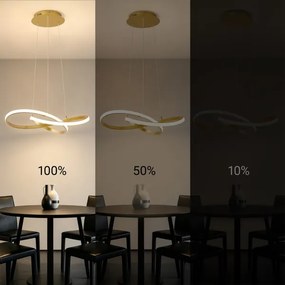 BRILAGI - LED stmievateľný luster na lanku INFINITY LED/55W/230V 50x50 cm zlatý + DO