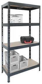 Bezskrutkový kovový regál RIVET s HDF policou