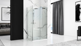 Rea Black Rock, konglomerátová sprchová vanička 120x90x3,5 cm, biela, REA-K5582