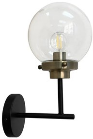 Candellux Čierno-patinové nástenné svietidlo Lens pre žiarovku E14 21-01283