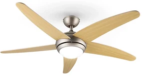 Bolero, stropný ventilátor so svietidlom, 55 W, 134 cm, diaľkový ovládač, javorové ramená