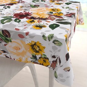 Biante Bavlnený štvorcový obrus Sandra SA-217 Veľké žlté kvety 80x80 cm