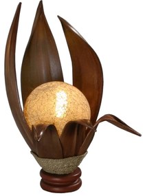 Stolná lampa Karima z tvrdených kokosových listov