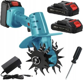 Ručný záhradný kultivátor pre ľahké kyprenie pôdy - 2x batérie