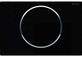 GEBERIT Sigma10 ovládacie tlačítko pre Štart - Stop splachovanie, čierna/lesklý chróm/čierna, 115.758.KM.5