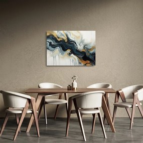 Sklenený obraz - Mramorovaná kresba (70x50 cm)