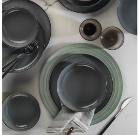 Jedálna súprava 12 ks sivá/porcelán