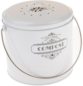Kovová nádoba na kompost s uhlíkovým filtrom 8 l