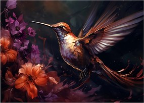 Sklenený obraz - Kolibrík (70x50 cm)