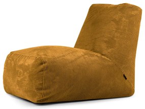 Menčestrový sedací vak v horčicovej farbe Tube – SLOWDOWN